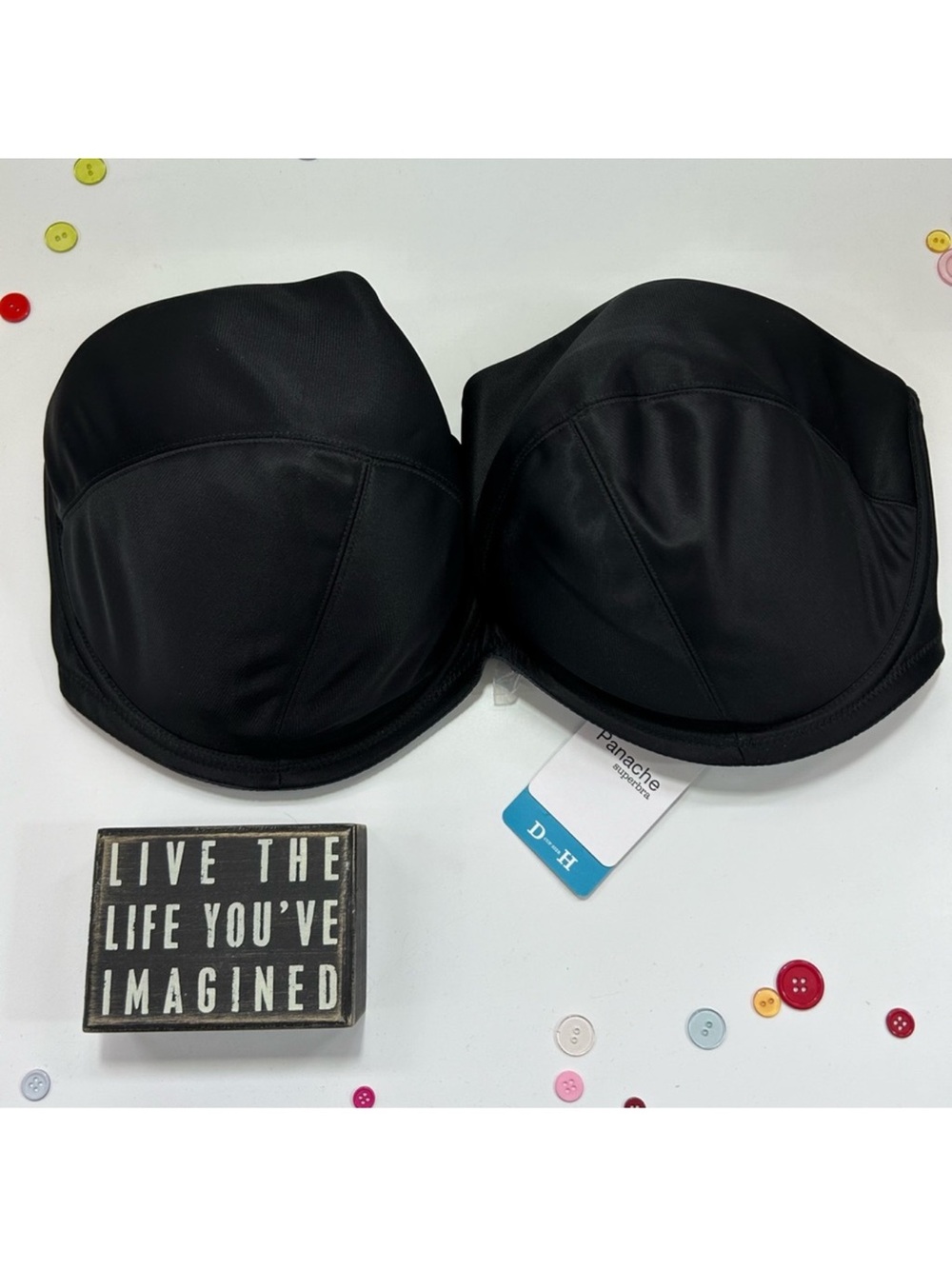 Panache Black Superbra Strapless Underwire Bra 38GG/J NWT